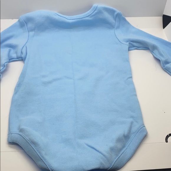 - 2) Gymboree Blue long Sleeve Onsie 3-6 mo… - Picture 2 of 5
